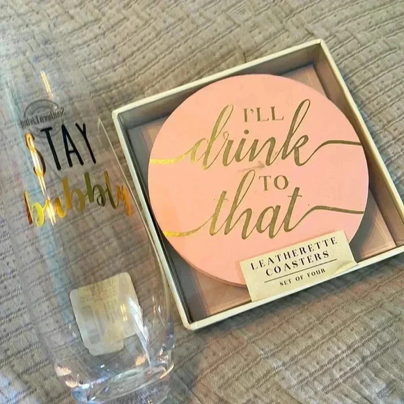 Southern living champagne flute with coasters - Picture 1 of 1